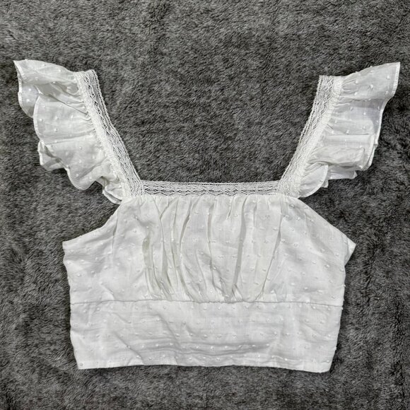 Francesca's Collections Tops - Miami For Francesca's White Crop Top Sz M